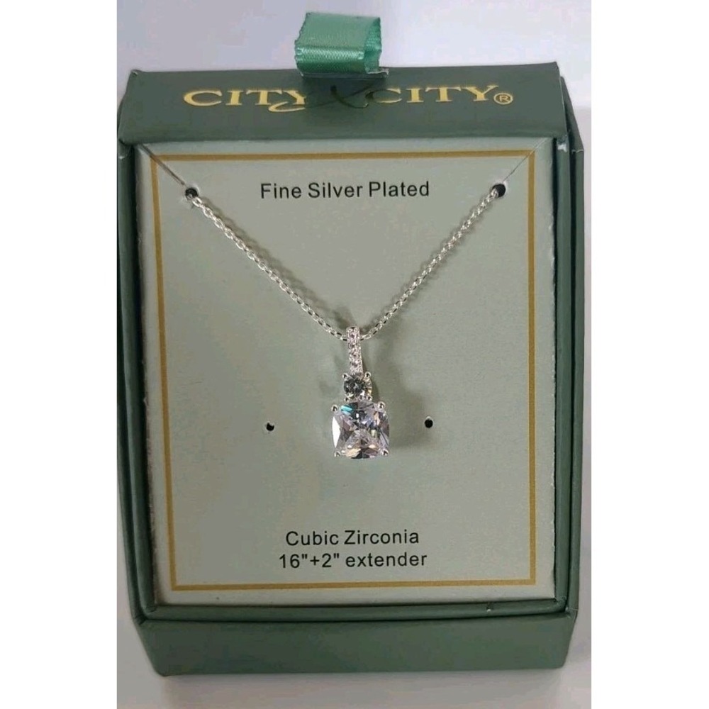 City X City Cubic Zirconia Pendant Necklace